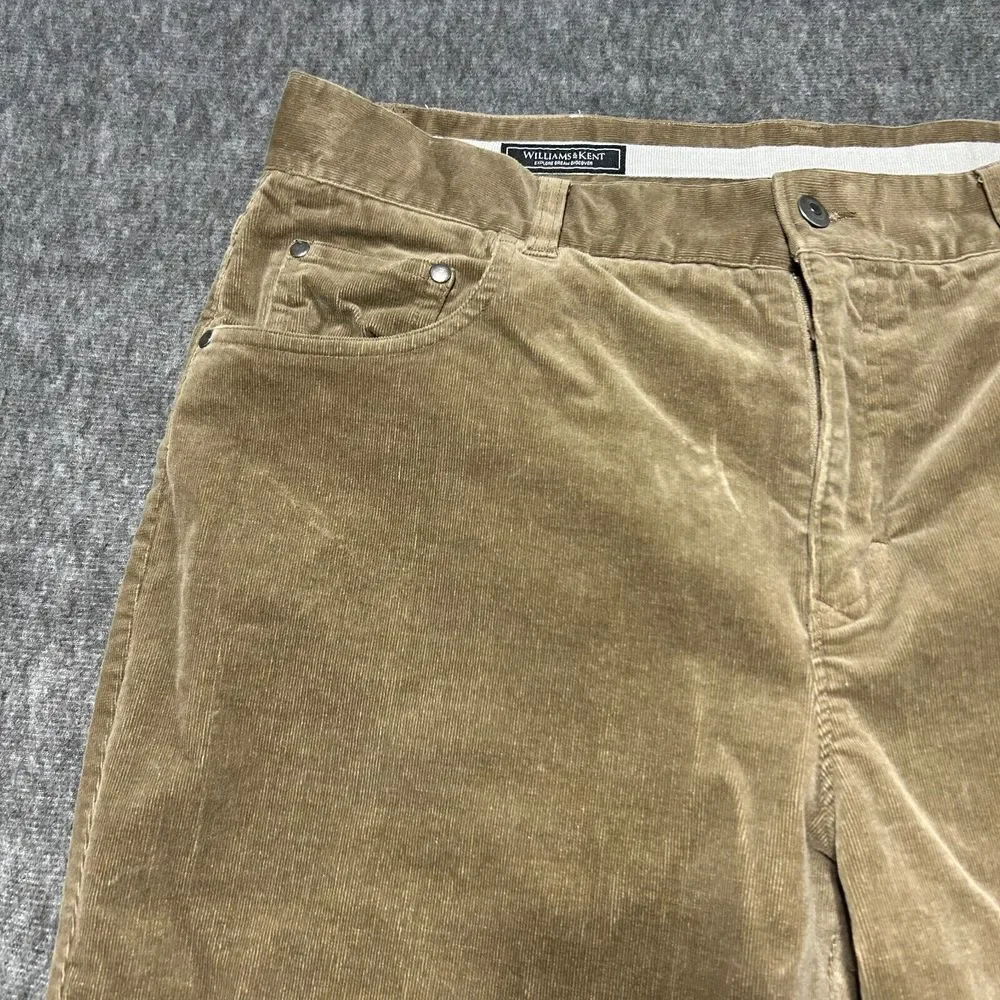 Williams & Kent Corduroy Pants‎ Mens 38 Beige Chino Straight Khaki Retro Casual
